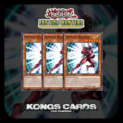 3X JUSH-EN042 "Overlay Booster" Rare PLAYSET YuGiOh! PRE ORDER - Image 1