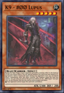 Yugioh K9 - 00 Lupis JUSH-EN034 1st Edition Ultra Rare NM Presale - Image 1