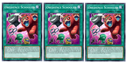 JUSH-EN029 Obedience Schooled x3 Rare 1st Ed YuGiOh Playset - Image 1