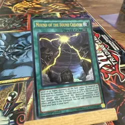 Yugioh Mound of the Bound Creator DRL3-EN053 Ultra Rare 1st Ed NM + free holo! - Image 1