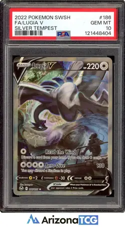 Pokemon 2022 Lugia V 186/195 Alt Art Silver Tempest GEM MINT PSA 10 - Image 1