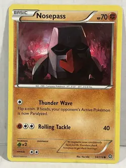 Nosepass 54/114 - Common Pokemon Card - Steam Siege Set (2016) - Near Mint - Image 1