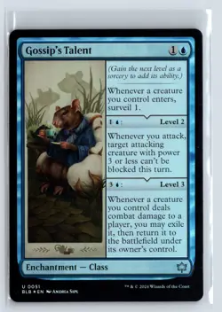FOIL Gossip's Talent Bloomburrow Uncommon - MTG Magic the Gathering Card - Image 1