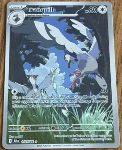 Pokemon TCG S&V Black Bolt Tranquill Full Art Illustration Rare Card 149/086 - Image 1