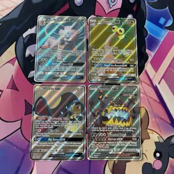 Pokemon TCG | English Sun & Moon GX Full Art SR X4 Card Bundle - Image 1