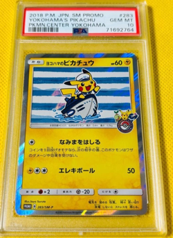 PSA 10 Gem Mint Yokohama’s Pikachu Promo SM-P 283/SM‑P Pokémon Center Card - Image 3