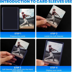 150 Packs Card Sleeves Top loaders 50 Hard + 100 Soft Sleeves, Clear - Image 5