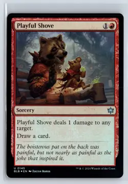 FOIL Playful Shove Bloomburrow Uncommon - MTG Magic the Gathering Card - Image 1