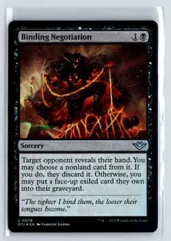 FOIL Binding Negotiation Outlaws of Thunder Junction - MTG Magic the Gather - Image 1