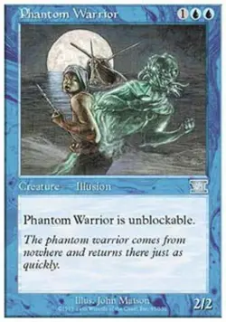 Phantom Warrior - Light Play MTG Classic 6th Edition - Image 1