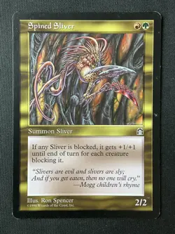MTG Stronghold Spined Sliver MP - Image 1