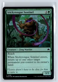 FOIL Stickytongue Sentinel Bloomburrow - MTG Magic the Gathering Card - Image 1