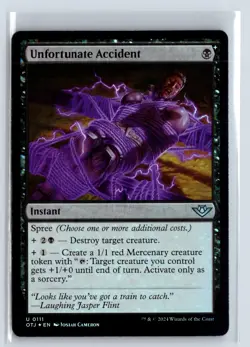 FOIL Unfortunate Accident Outlaws of Thunder Junction - MTG Magic the Gathe - Image 1