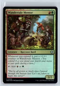 FOIL Wandertale Mentor Bloomburrow Uncommon - MTG Magic the Gathering Card - Image 1