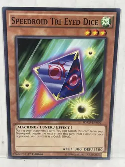 Yu-Gi-Oh Karte - Geschwindigkeitsroid Dreiaugiger Wurfel - Empfanger- Yugioh Neu - Image 1