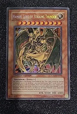 Yugioh #CT03-EN006 Hamon, Lord of Striking Thunder Limited Ed Secret HP - Image 1