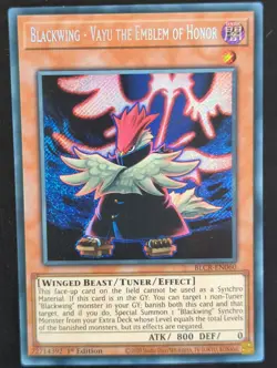 Schwarzflugel - Vayu das Symbol der Ehre BLCR-EN060 Secret Rare EN NM YUGIOH - Image 1