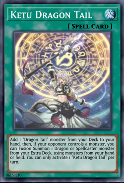 Yugioh Ketu Dracotail JUSH-EN008 1st Edition Rare NM Presale - Image 1