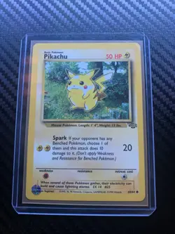 Pokemon Pikachu TCG Jungle Card 60/64 Unlimited Common LP/NM Condition - Image 1