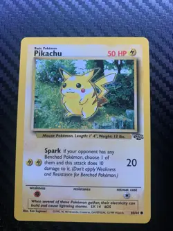 Pokemon Pikachu TCG Jungle Card 60/64 Unlimited Common LP/NM Condition - Image 2