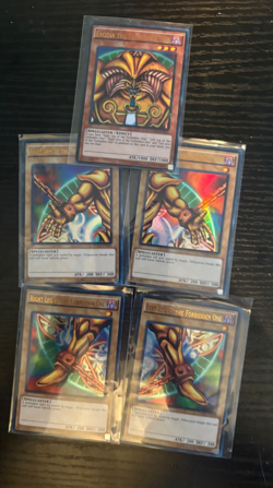 Exodia The Forbidden One Complete 5 Card Quarter Century Rare SET Yugioh TCG NM - Image 1