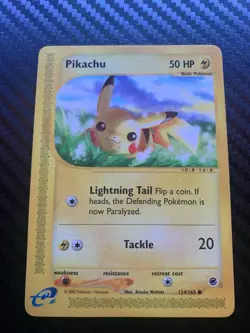 Pokemon Pikachu TCG Expedition Card 124/165 Regular Common MP - Image 2