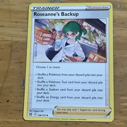 Roseanne's Backup 148/172 Reverse Holo Brilliant Stars Pokemon TCG Card - Image 1