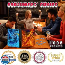 1008 Card Binder 9 Pocket, 3-Ring Trading Card Binder with 56 Page Removable - Image 2