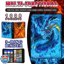 1008 Card Binder 9 Pocket, 3-Ring Trading Card Binder with 56 Page Removable - Image 3