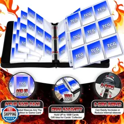 1008 Card Binder 9 Pocket, 3-Ring Trading Card Binder with 56 Page Removable - Image 5