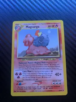 Pokemon TCG Magcargo 33/64 Unlimited Card Neo Revelation 2001 WOTC LP Condition - Image 2