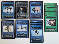 Star Wars CCG 14 card lot- Blizzard Walkers, General Veers, AT-AT Cannons. - Image 1