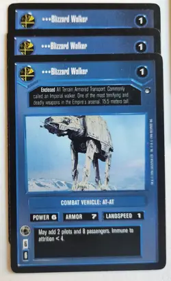 Star Wars CCG 14 card lot- Blizzard Walkers, General Veers, AT-AT Cannons. - Image 12