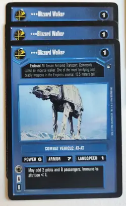 Star Wars CCG 14 card lot- Blizzard Walkers, General Veers, AT-AT Cannons. - Image 5