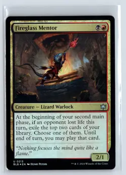 FOIL Fireglass Mentor Bloomburrow Uncommon - MTG Magic the Gathering Card - Image 1