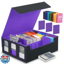 MoKo Trading Card Storage Box with Card Supporters, 2300+ MTG Deck Box with 2 - Image 1