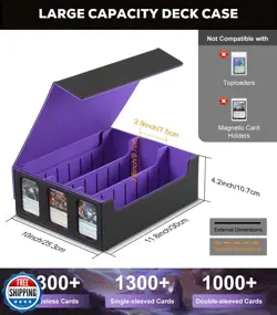 MoKo Trading Card Storage Box with Card Supporters, 2300+ MTG Deck Box with 2 - Image 3