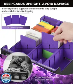 MoKo Trading Card Storage Box with Card Supporters, 2300+ MTG Deck Box with 2 - Image 4
