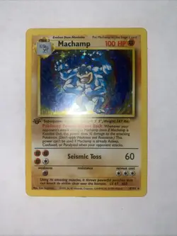 Machamp Shiny Holo Rare First 1st Edition Pokemon Playing Game Trading Card - Image 1