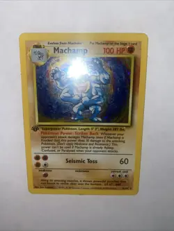 Machamp Shiny Holo Rare First 1st Edition Pokemon Playing Game Trading Card - Image 5