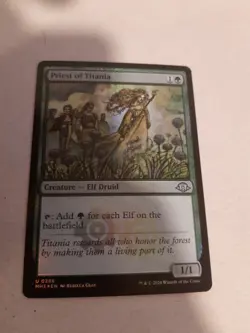 1x Mtg Modern Horizons 3 Priest Of Titania Foil NM/M Magic The Gathering - Image 1