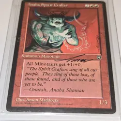 MTG Magic Anaba Spirit Crafter Sign Artist Proof x1 Homelands HML Anson Maddocks - Image 2