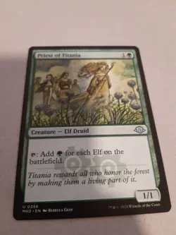 1x Mtg Modern Horizons 3 Priest Of Titania NM/M Magic The Gathering - Image 1