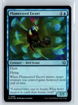 FOIL Plumecreed Escort Bloomburrow Uncommon - MTG Magic the Gathering Card - Image 1