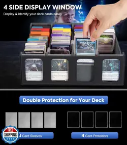 MoKo Card Storage Box for Trading Cards, 3000+ MTG Deck Box with 24 Colorful - Image 4