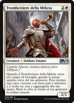 MTG MILITIA BUGLER EXC - TROMBETTIERE DELLA MILIZIA - M19 - MAGIC - Image 1