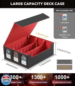 MoKo Card Storage Box for Trading Cards with Card Supporters, 2300+ MTG Deck - Image 3