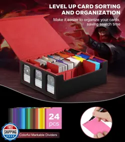 MoKo Card Storage Box for Trading Cards with Card Supporters, 2300+ MTG Deck - Image 5