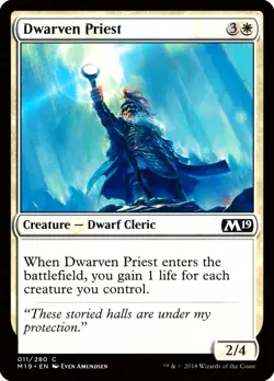 X 1 Dwarven Priest NM M19 011 MTG Magic The Gathering - Image 1