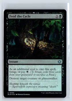 FOIL Feed the Cycle Bloomburrow Uncommon - MTG Magic the Gathering Card - Image 1